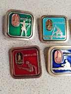 Soviet Moscow 80 Olympic pins with sports themes and Kremlin tower emblem – detail 5
