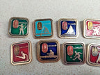 Vintage USSR Olympic badges archery, boxing, fencing and football – detail 6