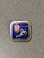 Vintage Soviet Olympic pin with running athlete