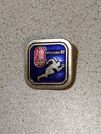 USSR sports badge for the Moscow 80 Games, close-up