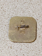 Old Olympic gymnastics pin reverse and fastening