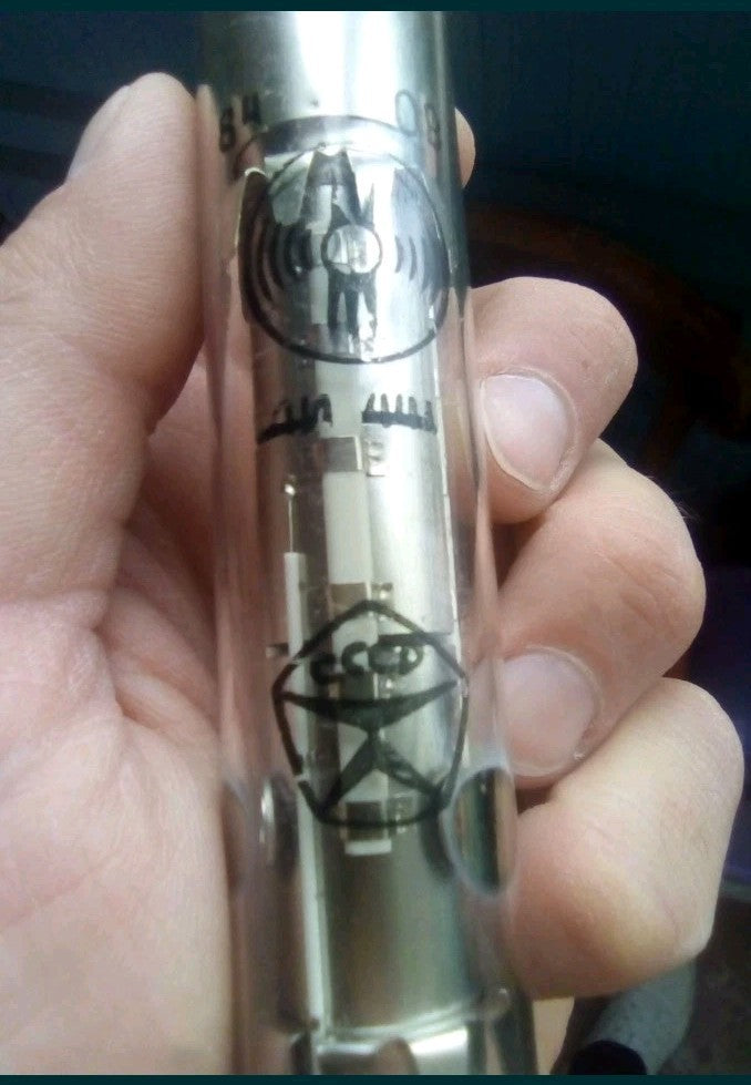 Vintage USSR vidicon tube with Nalchik Katod Plant logo and OTK stamp