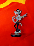 Soviet era collectible Wolf figurine with removable guitar bottle opener