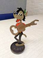Embossed Ну, погоди! inscription on the base of the Soviet souvenir