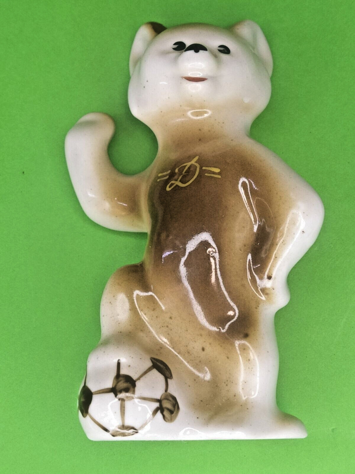 Soviet porcelain footballer figurine from Polonne Art Ceramics Factory
