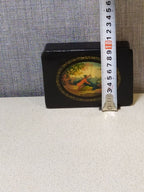 Russian hand-painted wooden box with Tale of Tsar Saltan scene – detail 14
