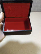 Soviet lacquer box 1950 with gold leaf details – detail 9