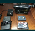 Panasonic NV-R100 camcorder side view with 10x zoom lens