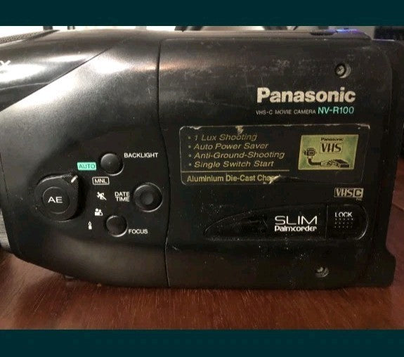 VHS-C camcorder bundle with Panasonic and GP rechargeable batteries