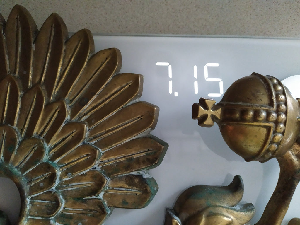 Massive Antique Russian Imperial Brass Double-Headed Eagle Coat of Arms Wall Plaque — 40cm, 7kg
