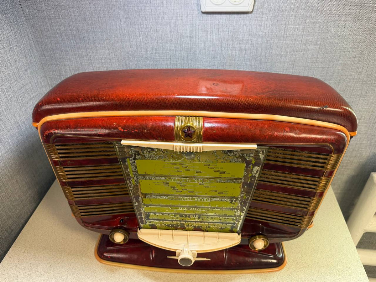 ULTRA RARE Red Star-54 Soviet Tube Radio Zvezda-54 USSR — Working | Museum Condition