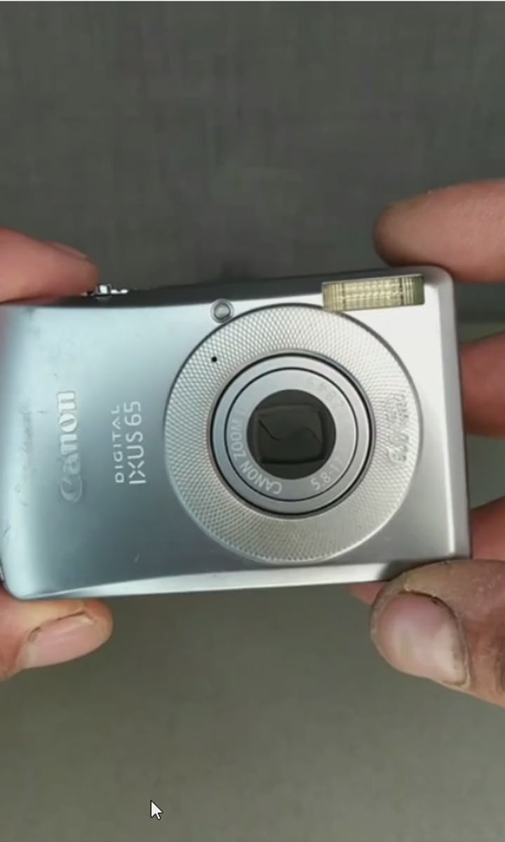 Canon Digital IXUS 65 camera, video showing the camera powered on
