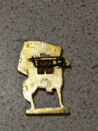 Old Soviet cavalry badge reverse and pin