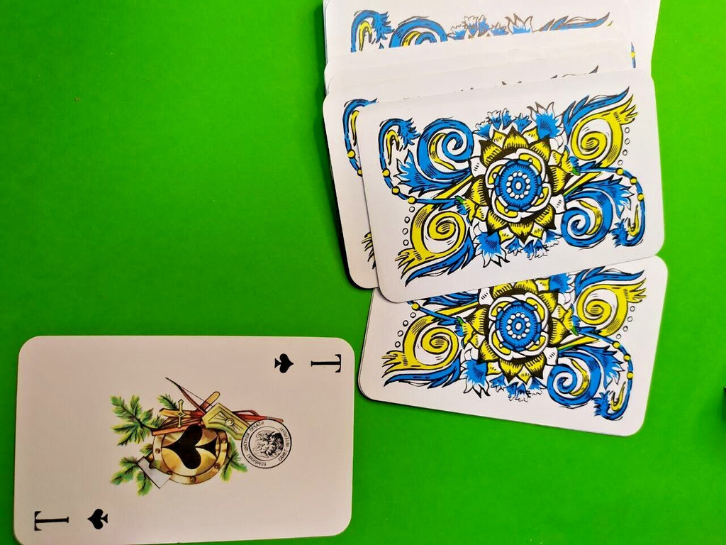 Souvenir playing cards by St. Petersburg Color Printing Plant, box detail