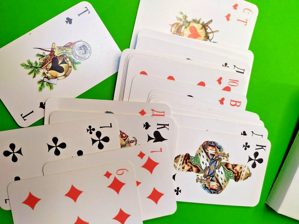 Hunting playing cards with illustrated aces, trophies, birds and animals – detail 5