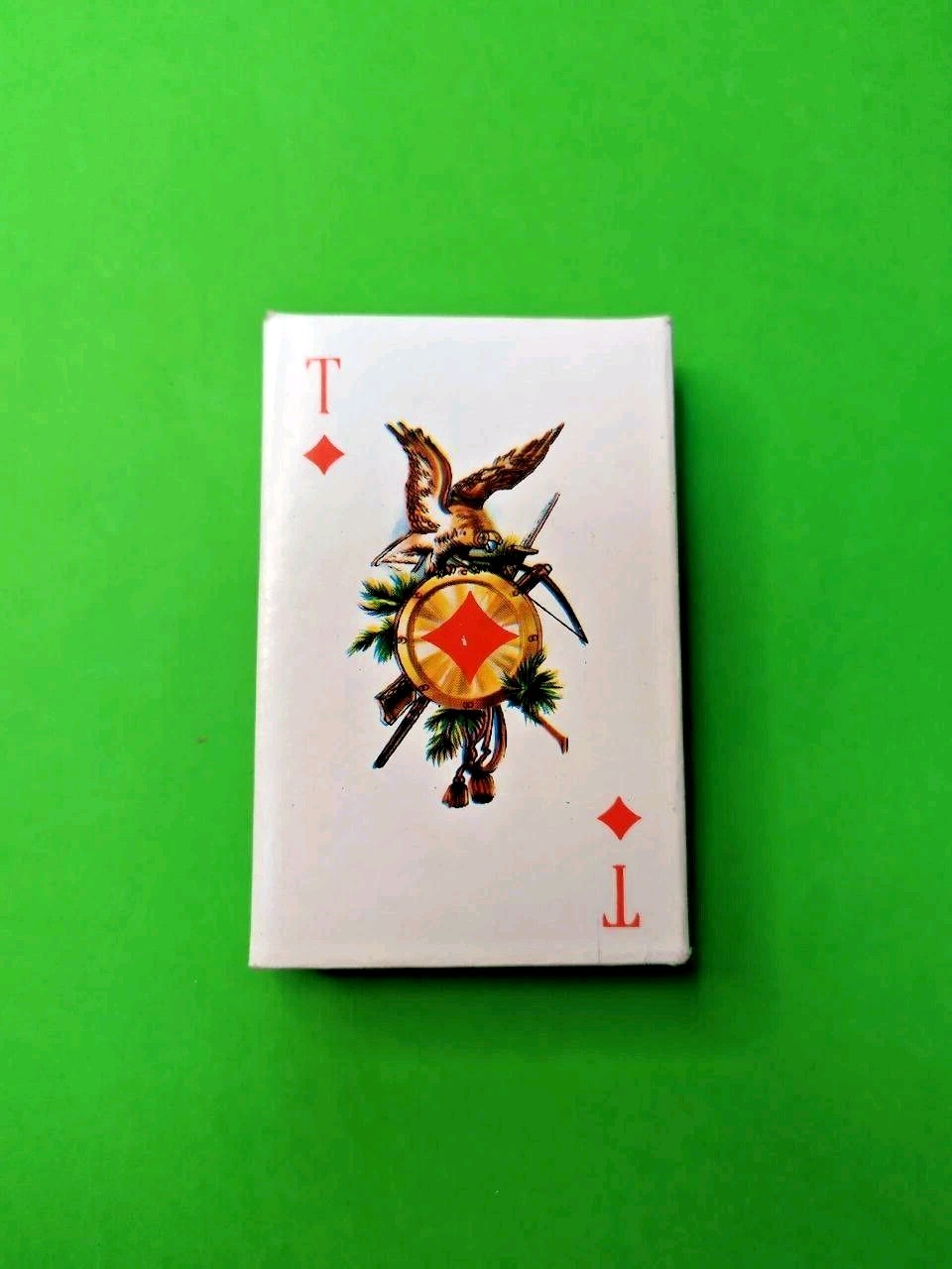 36 card deck back with blue, yellow and white folk floral pattern – detail 9