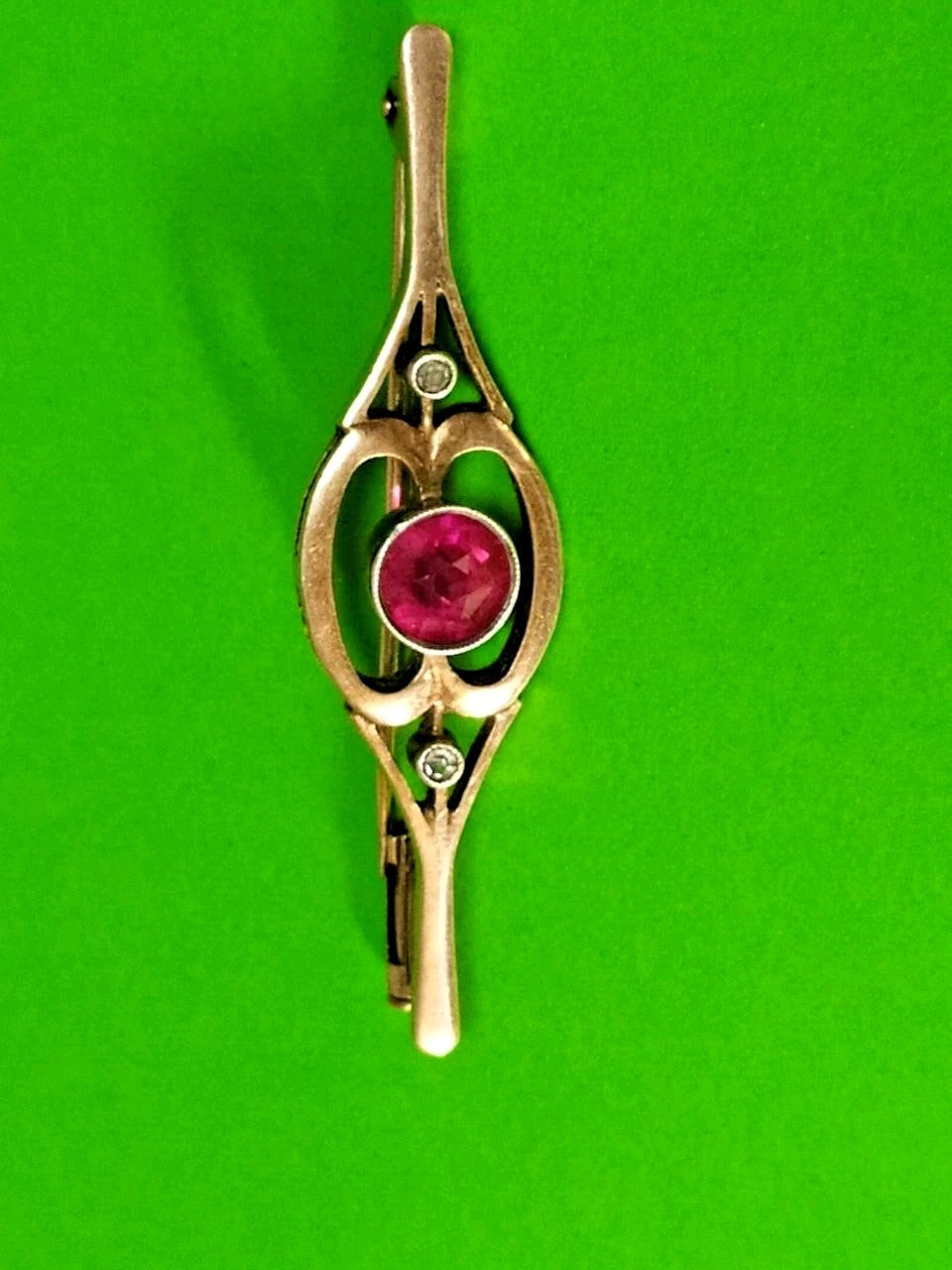 875 silver brooch, reverse side view
