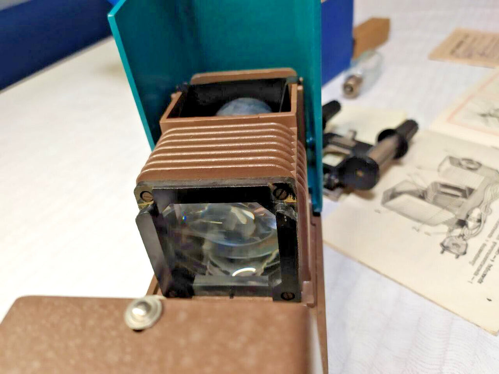 Rare USSR Diaprojector "Etude" FED - Tested & Working - Box & Manual - 1970s