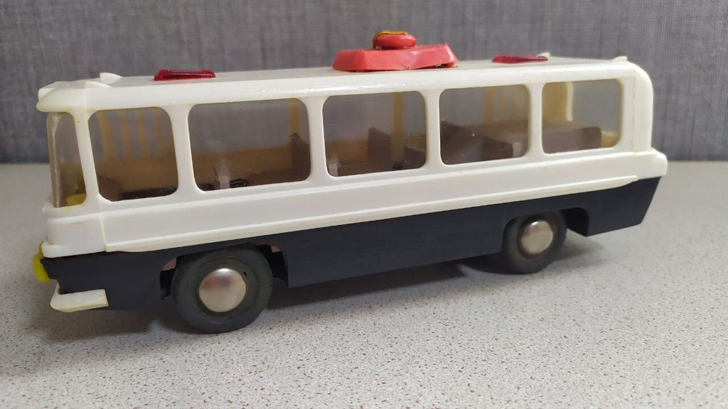Rare Vintage Soviet Toy Bus "Selena" USSR Space Age Design 1970s Minsk Kalibr