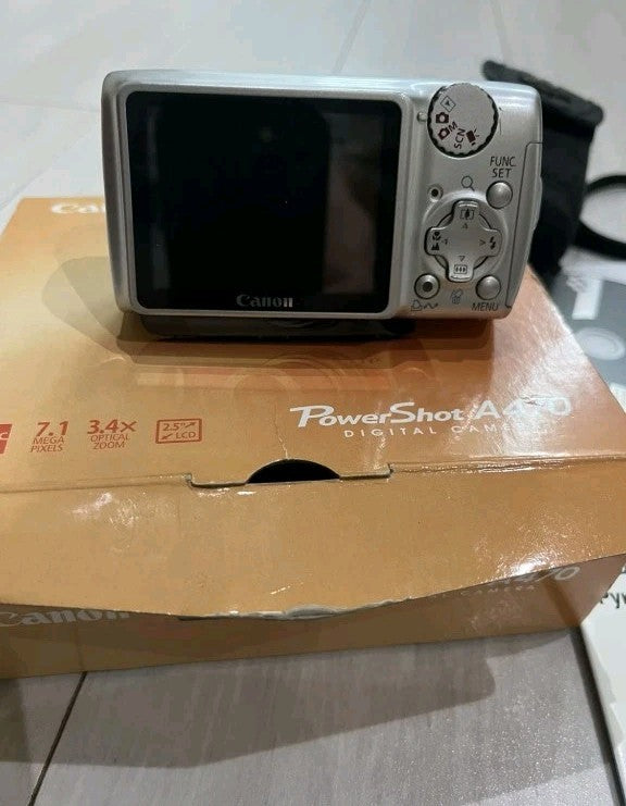 RARE Red Canon PowerShot A470 7.1MP Digital Camera - Boxed Full Set - Y2K...