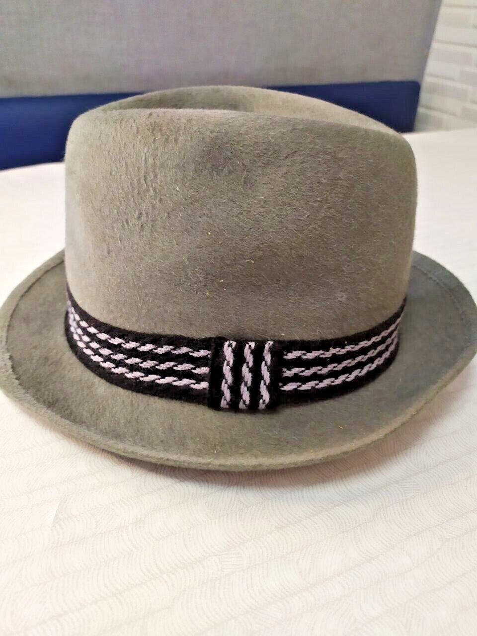 NOS Vintage USSR Men's Felt Hat "Deviz" 1990 Khust Factory Grey Size 59 (XL)
