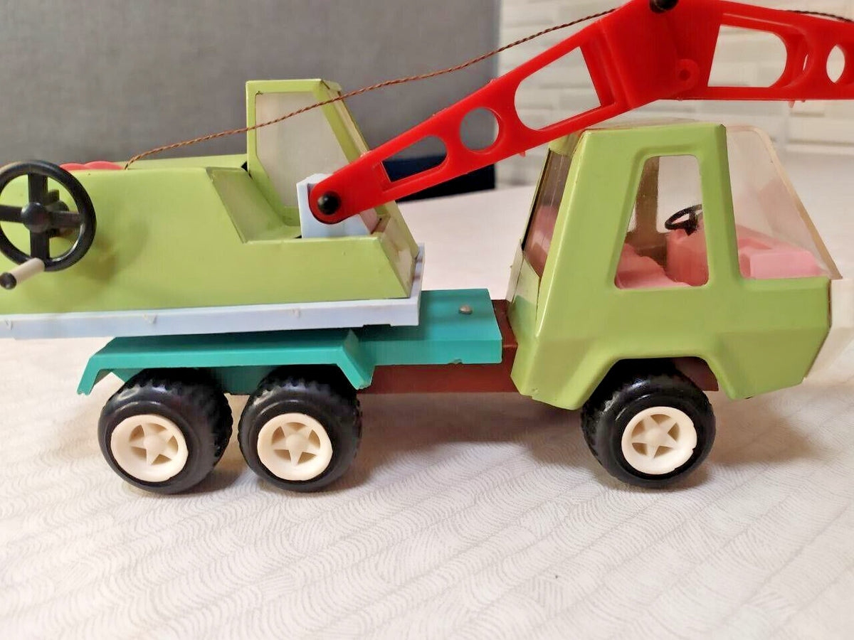 Rare Vintage USSR Toy Truck Mobile Crane "Malysh" Series Made in Soviet Union