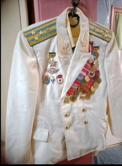 1972 USSR Naval Aviation Colonel Dress Uniform Set Tunic Pants Shirt Medals
