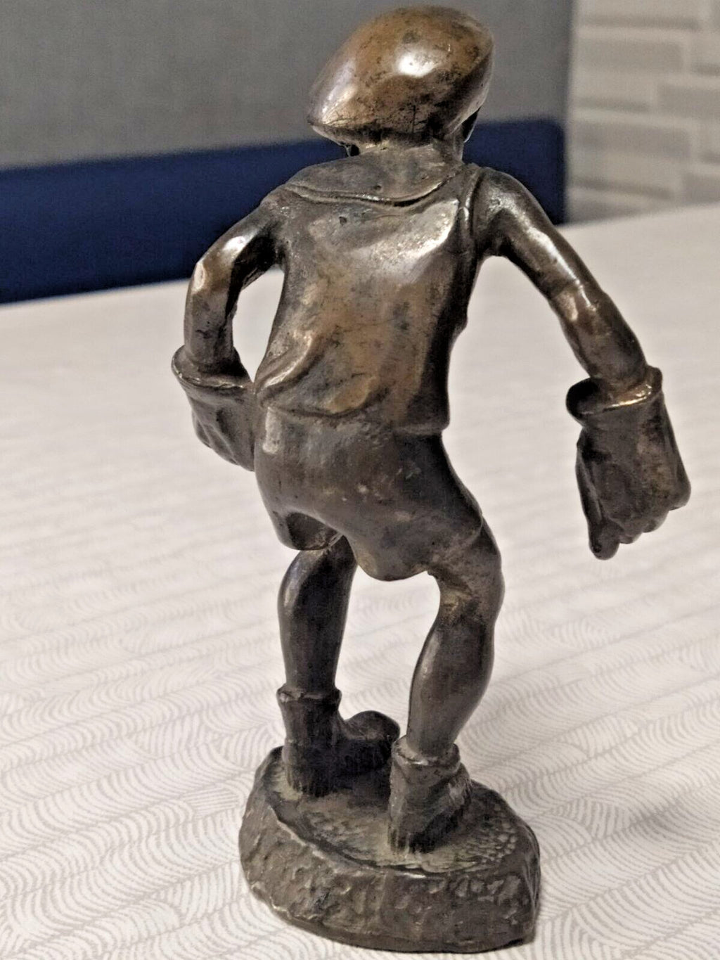 Rare Vintage Soviet Bronze Figurine – "The Young Goalkeeper"