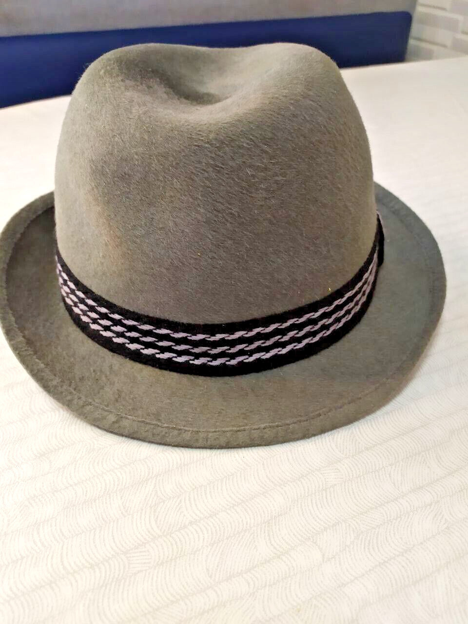 NOS Vintage USSR Men's Felt Hat "Deviz" 1990 Khust Factory Grey Size 59 (XL)