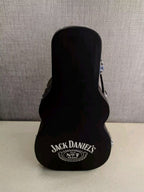 Open guitar-shaped gift case with black velvety lining and bottle compartment – detail 9