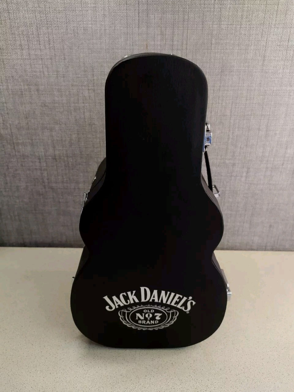 NOS Jack Daniel's Guitar Case Gift Tin Box with Metal Guitar Head Pourer Spout Rare