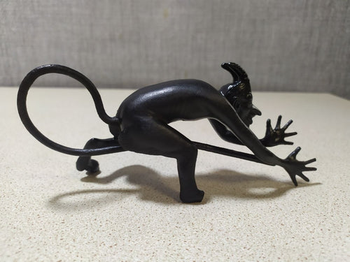 Antique Kasli Cast Iron Figurine "Devil" Mephistopheles Russian Art Casting