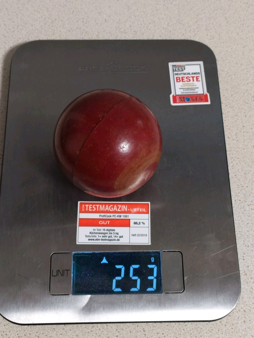 TESTED Authentic Vintage Bakelite Catalin Sphere Ball Deep Cherry Red Marbled...