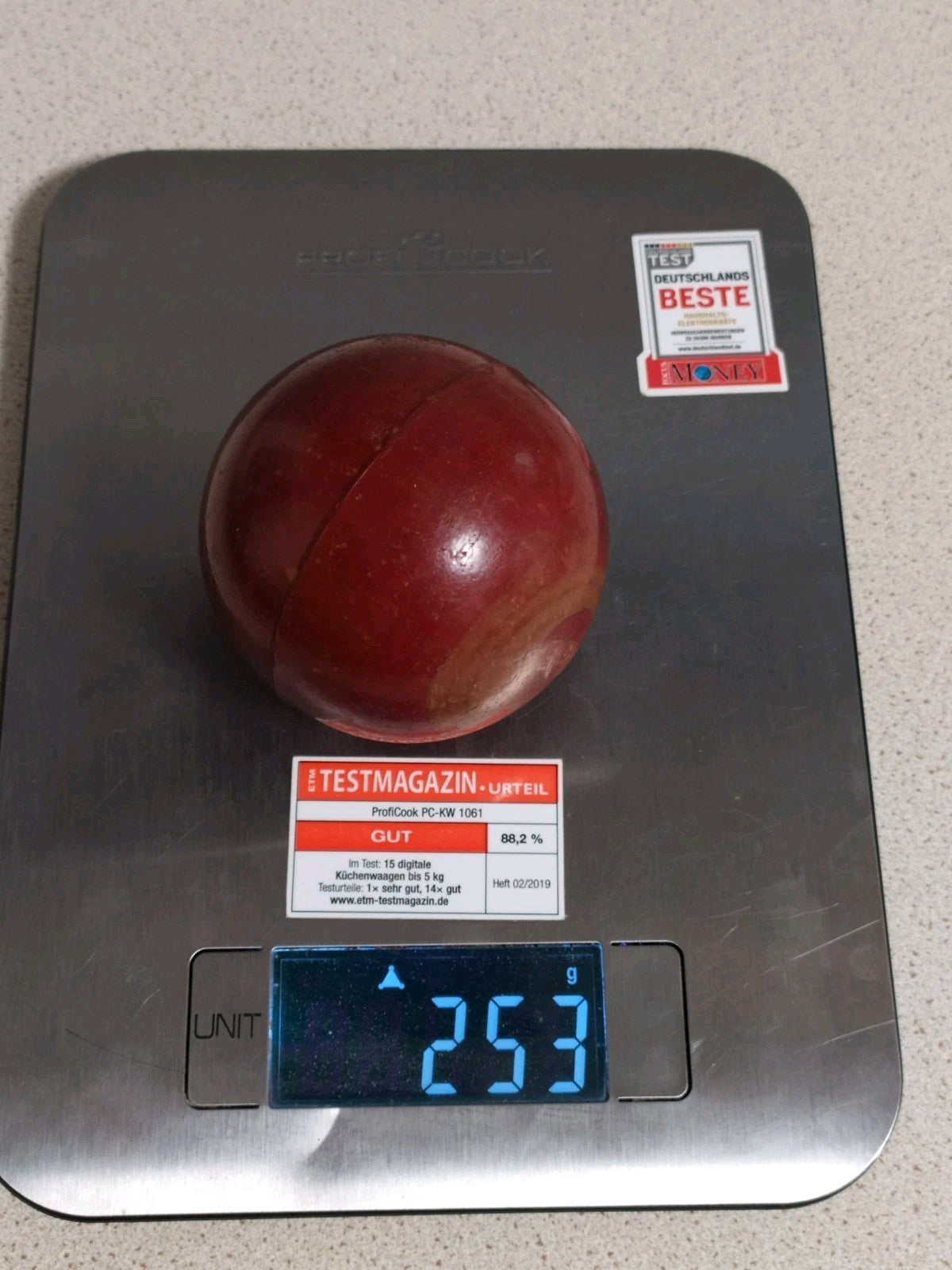 TESTED Authentic Vintage Bakelite Catalin Sphere Ball Deep Cherry Red Marbled...