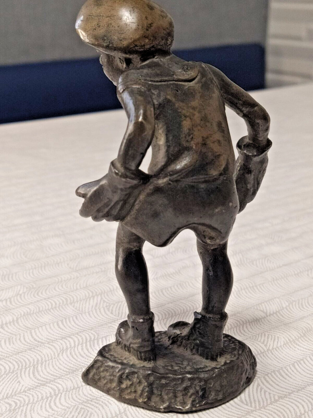 Rare Vintage Soviet Bronze Figurine – "The Young Goalkeeper"