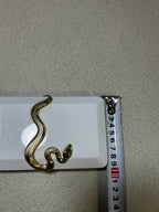 White lacquer evening clutch case with gold snake, side view – detail 13