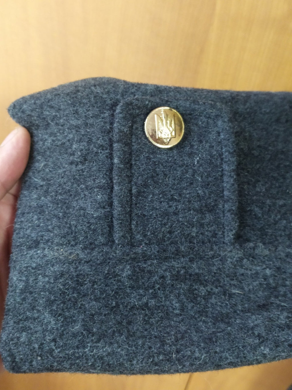 Original Ukrainian Army General Winter Coat Astrakhan Collar Wool Overcoat Size