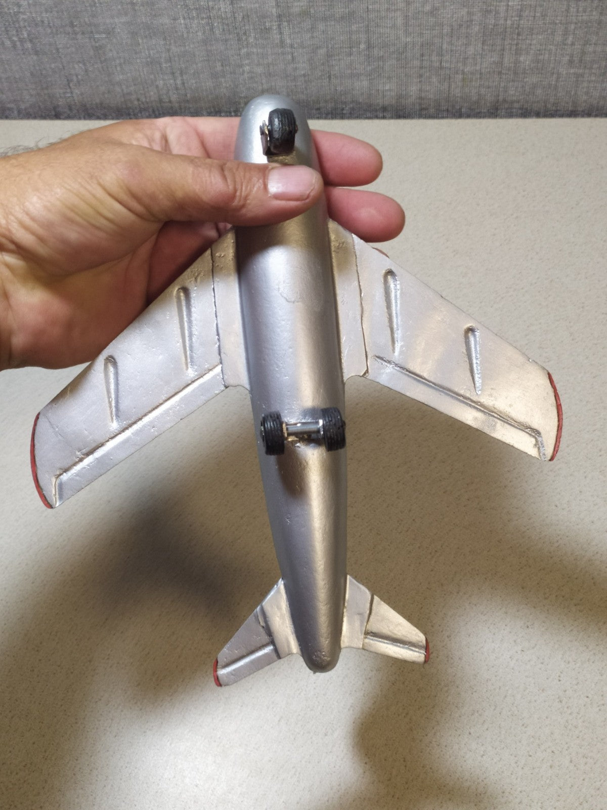 Rare Vintage Soviet Toy Metal Airplane Fighter Jet MiG-15 USSR Collectible