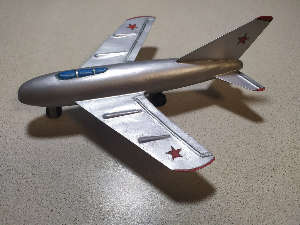 Rare Vintage Soviet Toy Metal Airplane Fighter Jet MiG-15 USSR Collectible