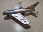 Old USSR toy plane wings with red stars seen from above – detail 10