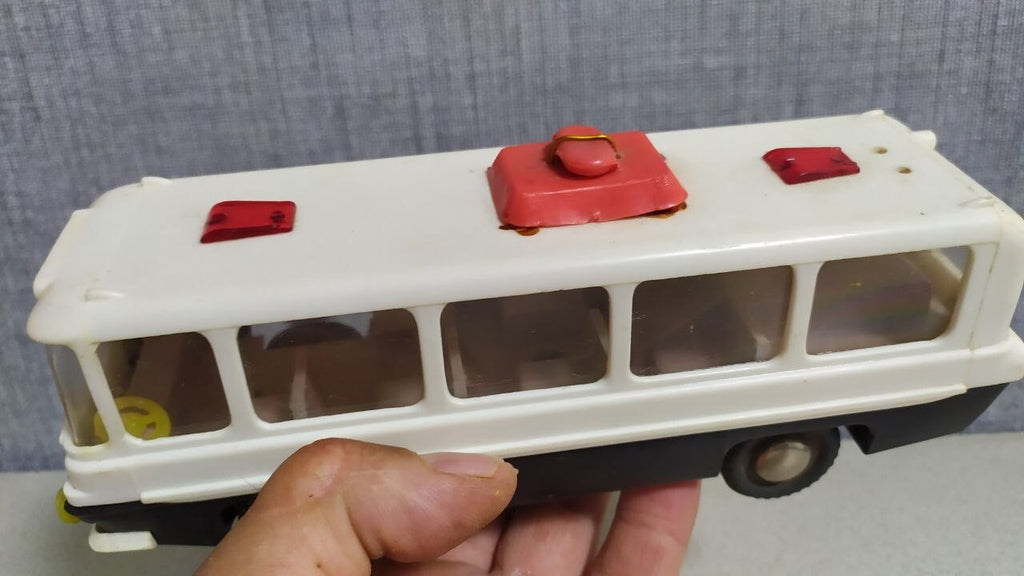Rare Vintage Soviet Toy Bus "Selena" USSR Space Age Design 1970s Minsk Kalibr