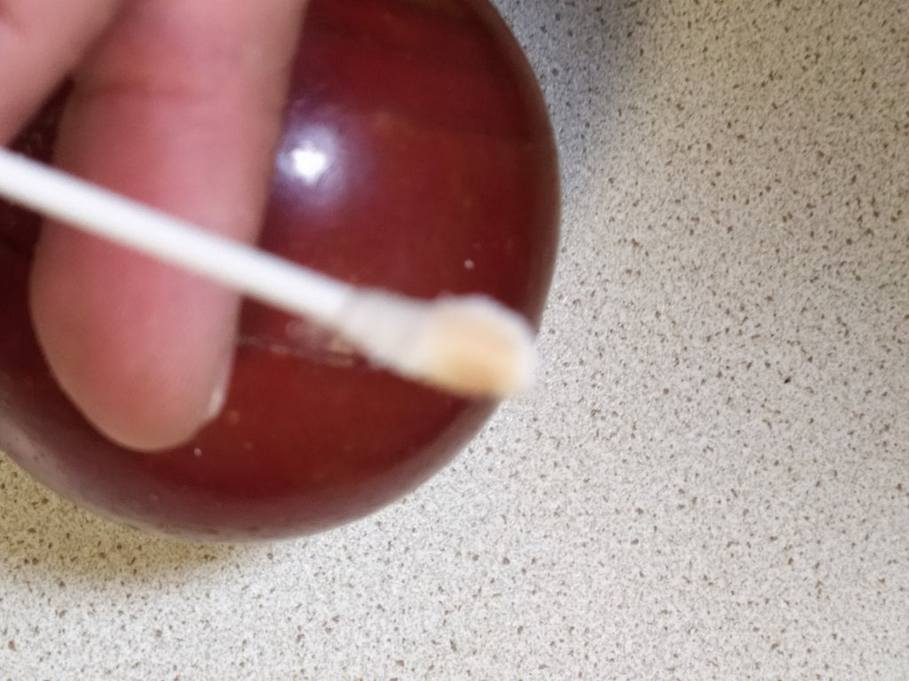 TESTED Authentic Vintage Bakelite Catalin Sphere Ball Deep Cherry Red Marbled...