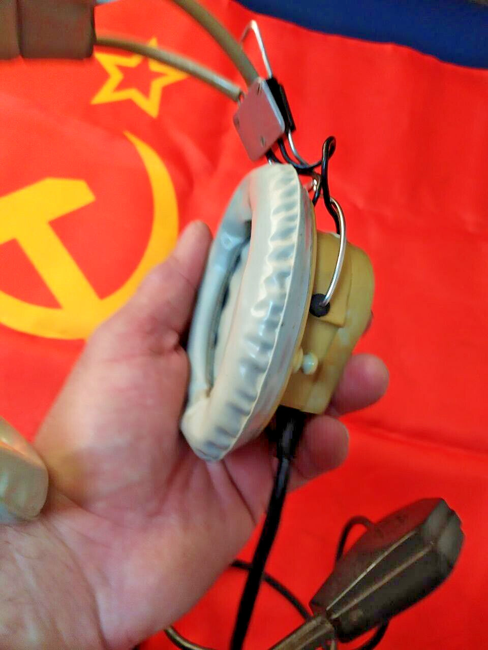Rare GSH-A-18 USSR Aviation Headset - Soviet Air Force Pilot Equipment - Authent