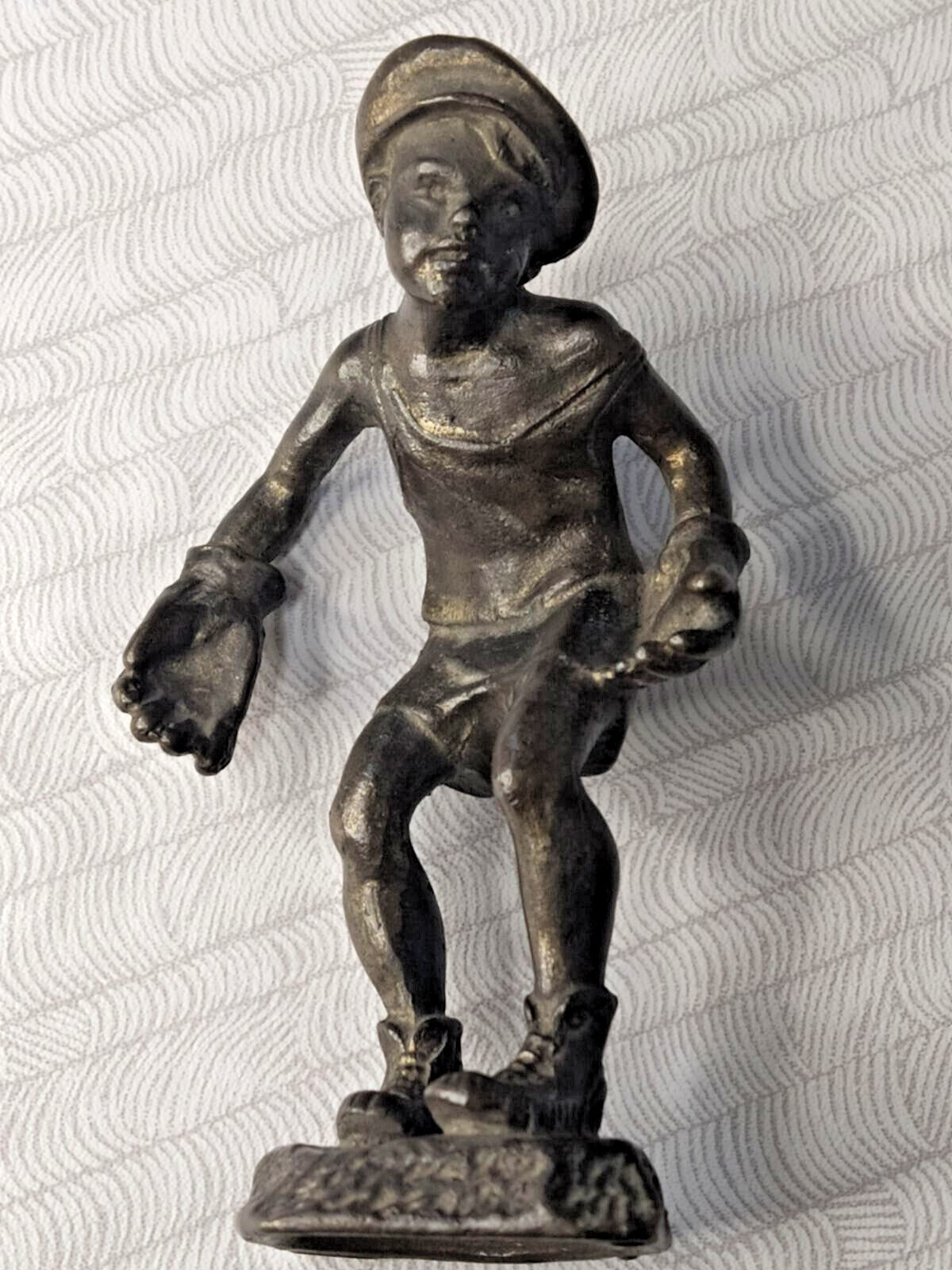 Rare Vintage Soviet Bronze Figurine – "The Young Goalkeeper"