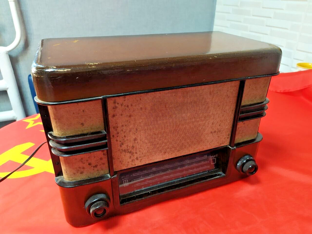 Rare Soviet Tube Radio Dnipro-52 Fully Working USSR Retro Vintage Audio 1950s