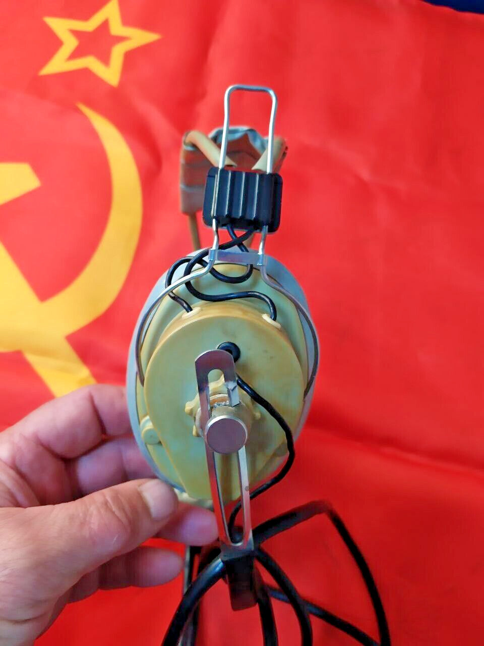 Rare GSH-A-18 USSR Aviation Headset - Soviet Air Force Pilot Equipment - Authent