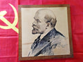 Antique 1930 Lenin Portrait - Original Soviet Propaganda Art - Signed & Dated