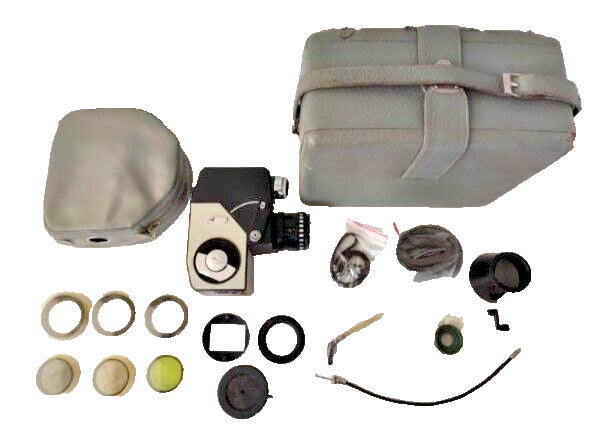 RARE Vintage Soviet 16mm Movie Camera LADA LOMO USSR - Full Set, Case, Manual