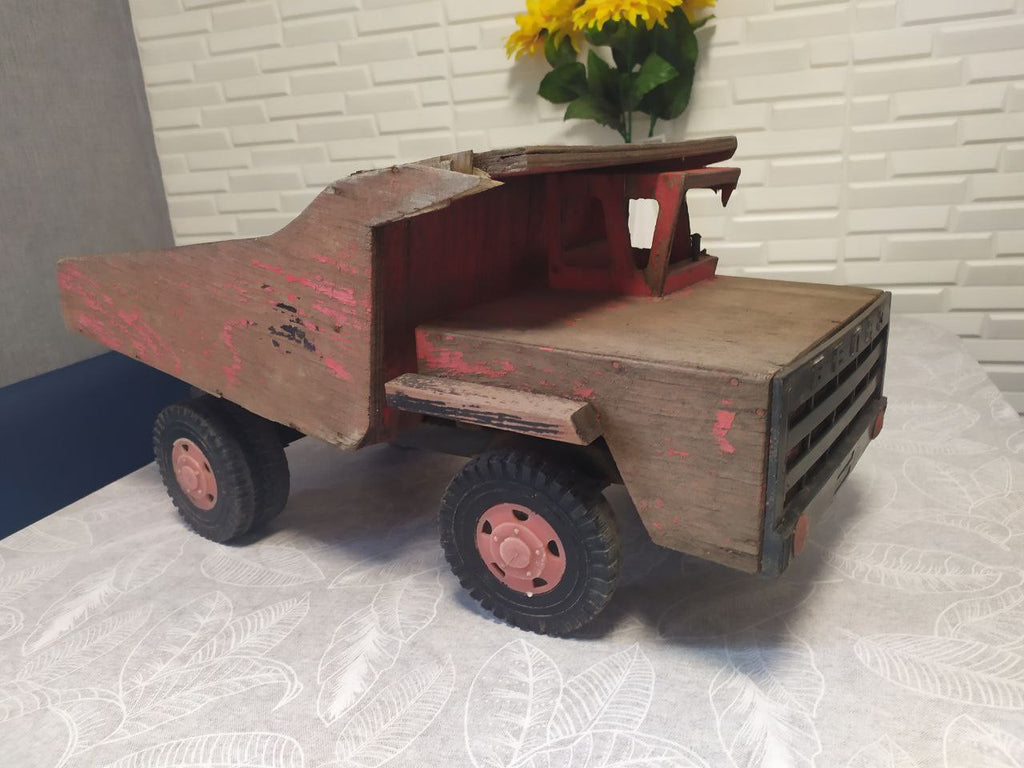 Rare Vintage XXL Wooden BelAZ Dump Truck Soviet USSR Toy 58cm/23" Collectible