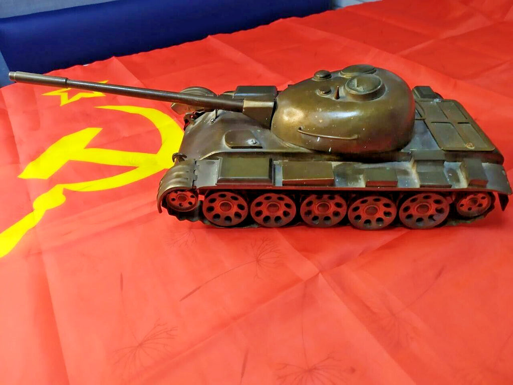 Large Vintage Brass Soviet Tank T-54 T-55 Model Handmade Trench Art USSR 4.6kg